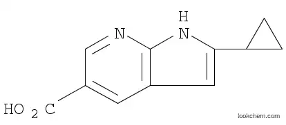Molecular Structure of 1027785-15-4 (1H-Pyrrolo[2,3-b]pyridine-5-carboxylic acid, 2-cyclopropyl-)